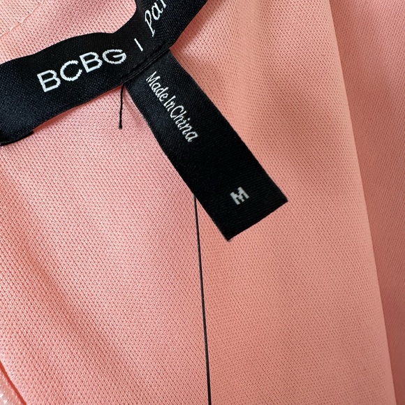 NWT BCGB Paris Women’s Maxi Dress Off The Shoulder Peach Size Medium - Picture 9 of 12